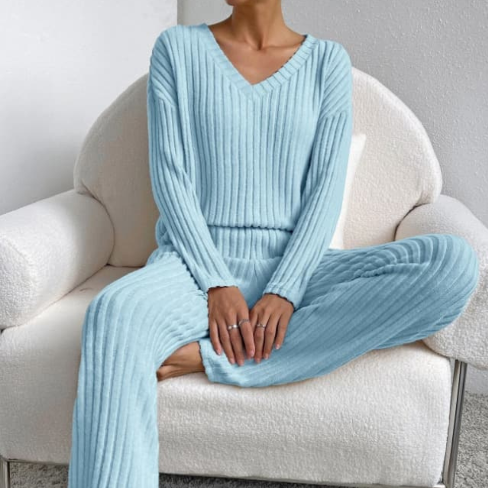 Wygodny zestaw do lounge'u dla kobiet - Maren-Khaki-XS-Trend Polska