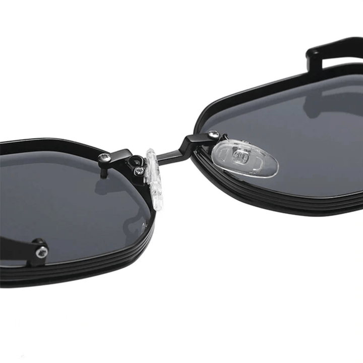 Wysokiej jakości męskie okulary przeciwsłoneczne z elegancką ramką – UrbanValence-Czarny-Trend Polska