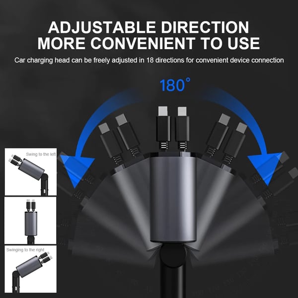 Wysuwana ładowarka samochodowa – VoltEdge-USB-C + iPhone-Trend Polska