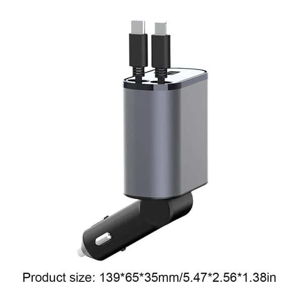 Wysuwana ładowarka samochodowa – VoltEdge-USB-C + iPhone-Trend Polska