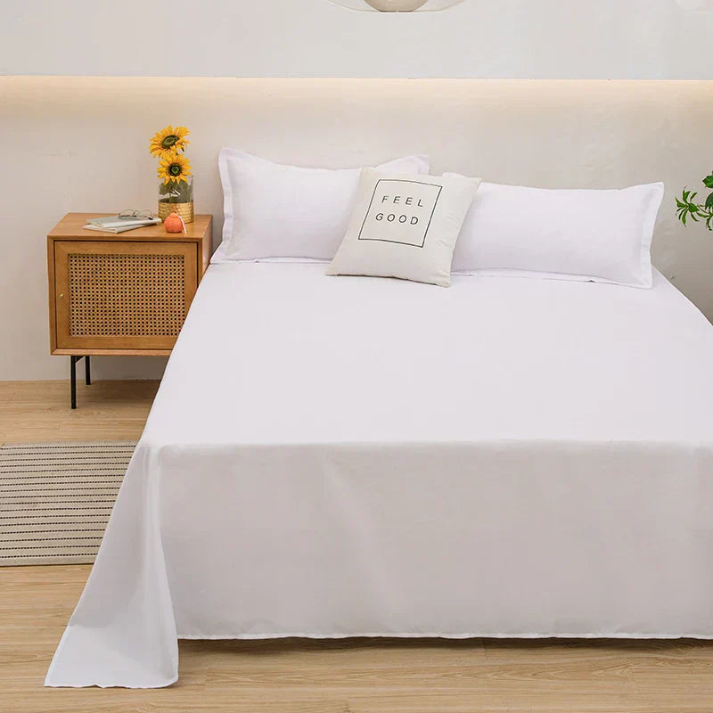 Z miękkiego lnu poszwa na kołdrę - SoftLuxe-Biały-120x230cm-Trend Polska