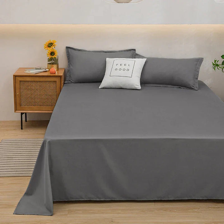 Z miękkiego lnu poszwa na kołdrę - SoftLuxe-ciemnoszary-120x230cm-Trend Polska