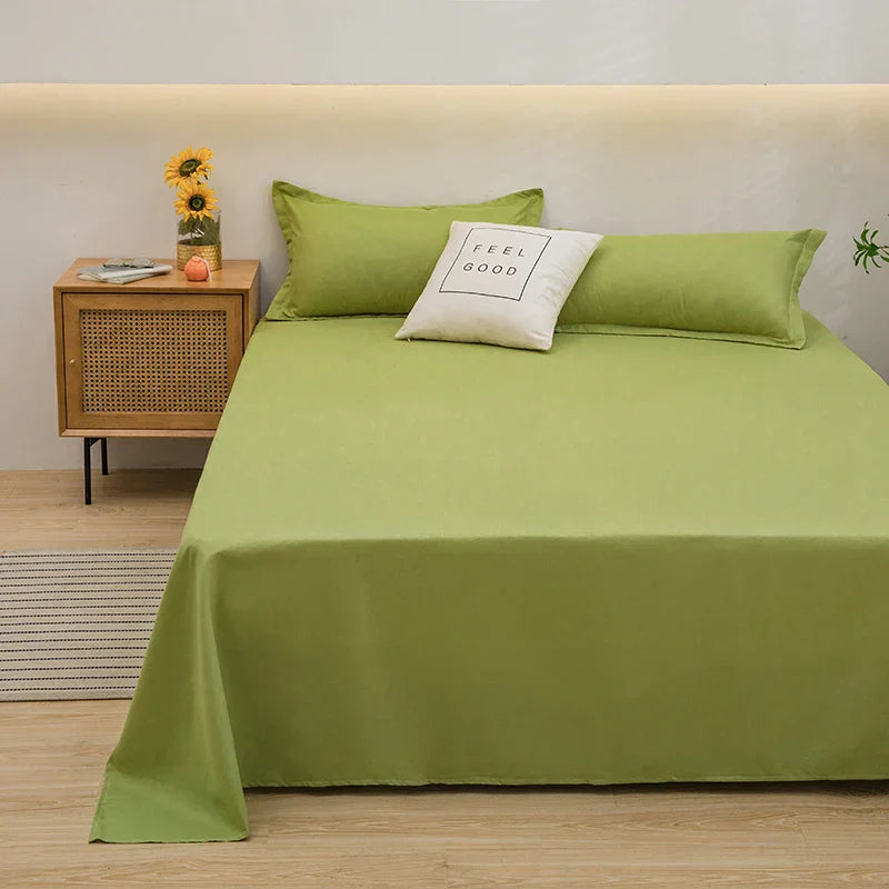 Z miękkiego lnu poszwa na kołdrę - SoftLuxe-Jasnozielony-120x230cm-Trend Polska