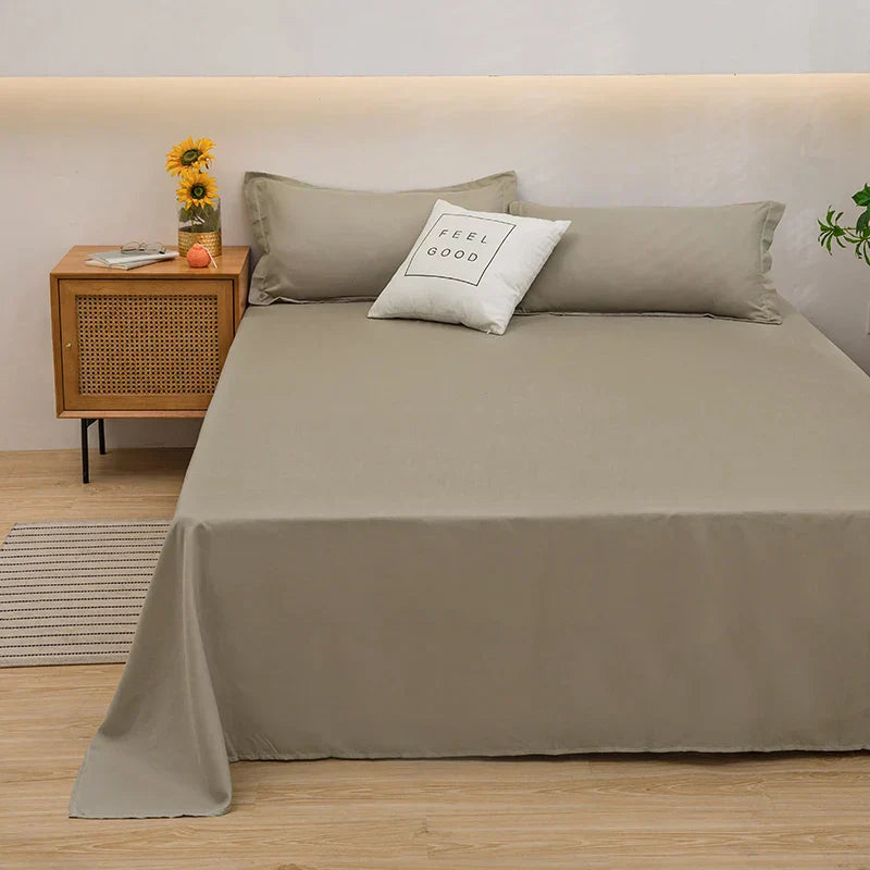 Z miękkiego lnu poszwa na kołdrę - SoftLuxe-Khaki-120x230cm-Trend Polska