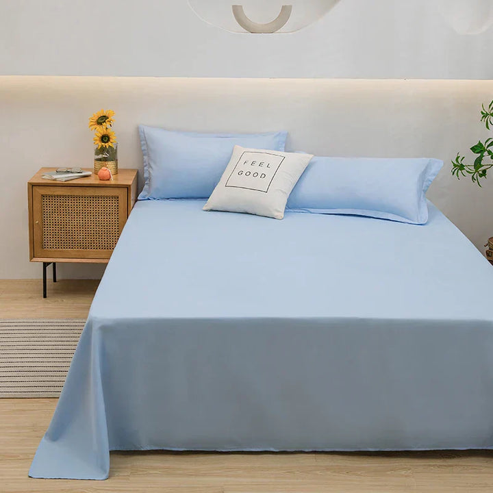 Z miękkiego lnu poszwa na kołdrę - SoftLuxe-Niebo niebieskie-120x230cm-Trend Polska