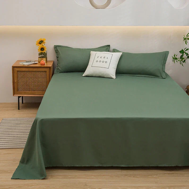 Z miękkiego lnu poszwa na kołdrę - SoftLuxe-Zielony-120x230cm-Trend Polska