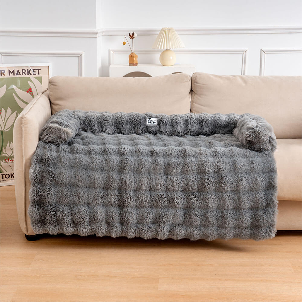 Z miękkim legowiskiem dla psa - PlushNest-Szary-S-Trend Polska