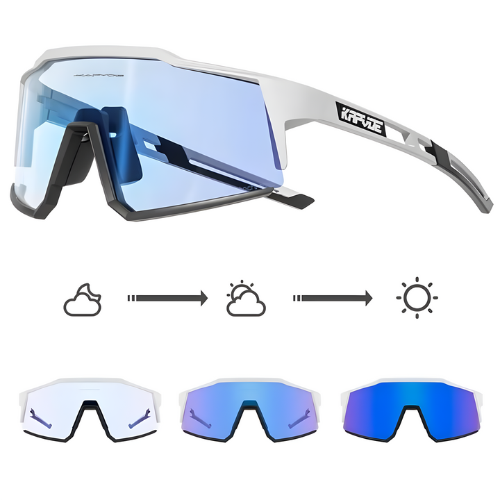 Zaawansowane okulary rowerowe - VisioPro-Biały-Trend Polska