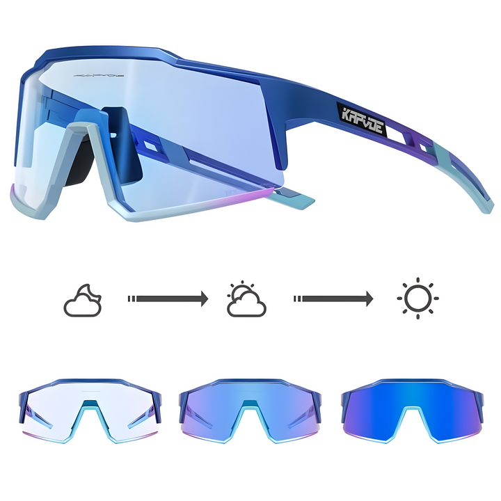 Zaawansowane okulary rowerowe - VisioPro-Niebieski-Trend Polska