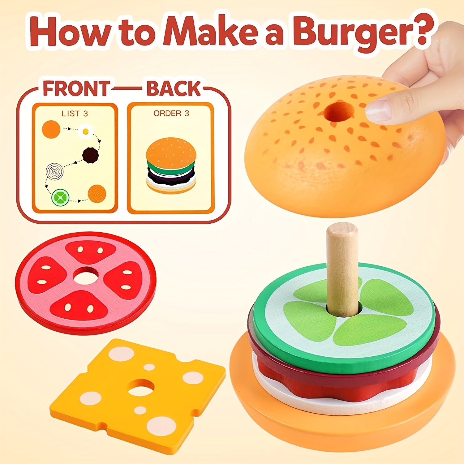Zabawka Montessori - BurgerBuilders-Trend Polska