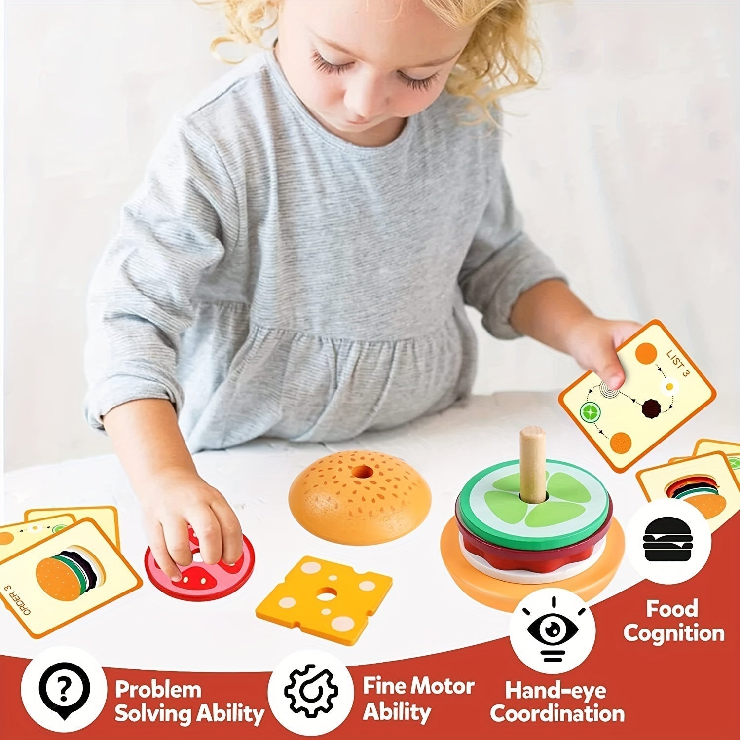 Zabawka Montessori - BurgerBuilders-Trend Polska