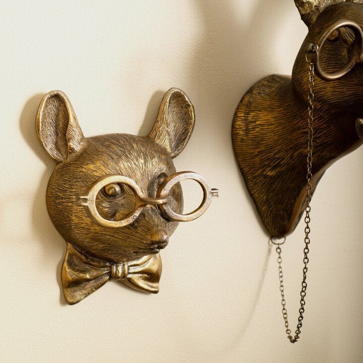 Zabawna dekoracja ścienna w kształcie zwierzęcych głów - WallCritters-Mysz-Trend Polska