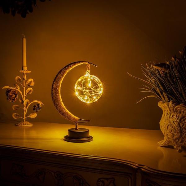 Zachwycająca Nastrojowa Lampa Księżycowa - LunaGlow-Miękkie Złoto-Trend Polska