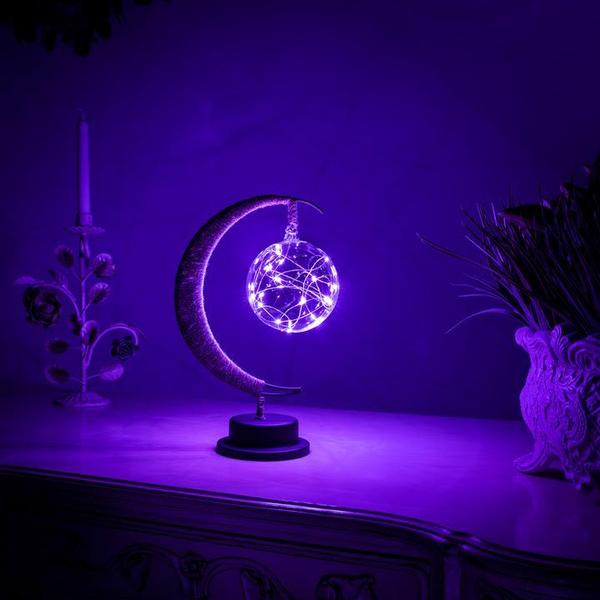 Zachwycająca Nastrojowa Lampa Księżycowa - LunaGlow-Relaksujący Fiolet-Trend Polska