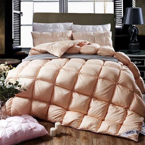 Zagłówek wypełniony w 100% puchem gęsimi - PlumeLux-Szary-200x230cm 3.000g-Trend Polska
