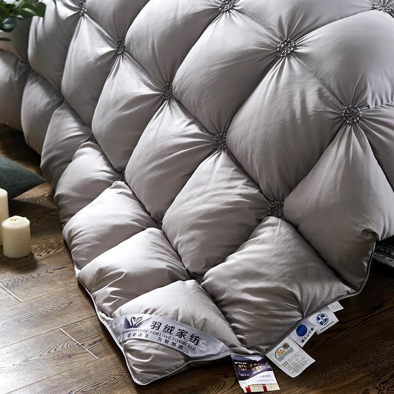Zagłówek wypełniony w 100% puchem gęsimi - PlumeLux-Szary-200x230cm 3.000g-Trend Polska