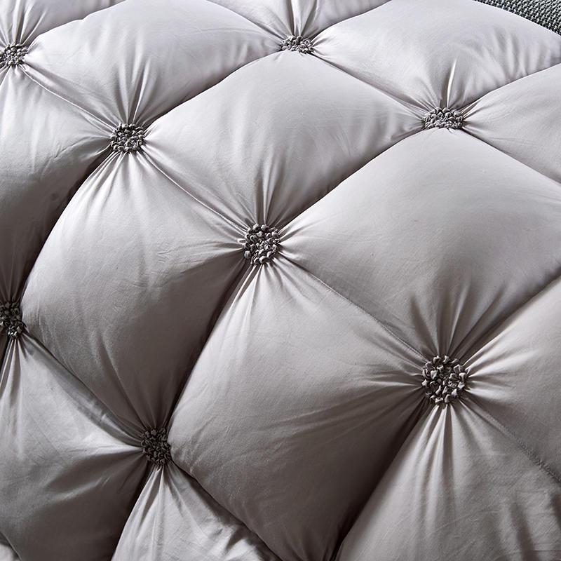 Zagłówek wypełniony w 100% puchem gęsimi - PlumeLux-Szary-200x230cm 3.000g-Trend Polska