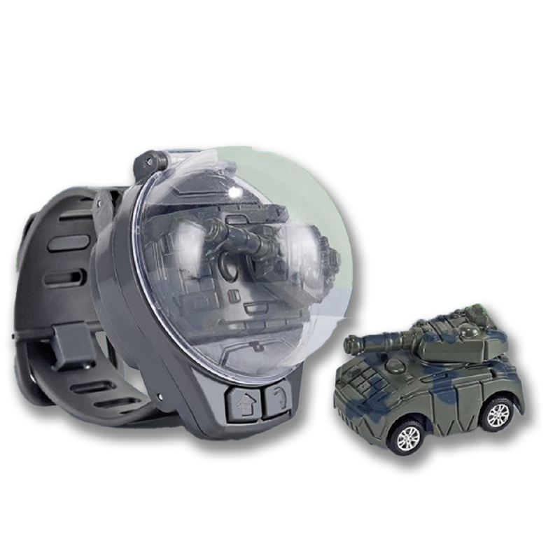 Zdalnie Sterowany Samochód na Zegarku - RaceMaster-Szary Czołg-Trend Polska