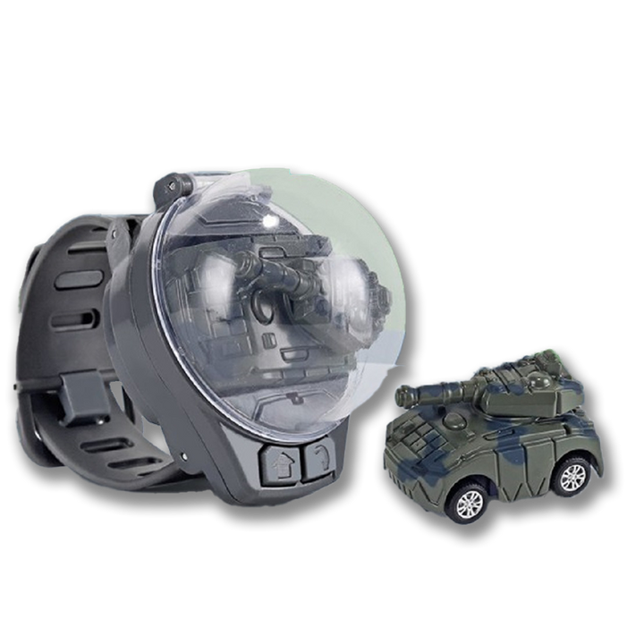 Zdalnie Sterowany Samochód na Zegarku - RaceMaster-Szary Czołg-Trend Polska