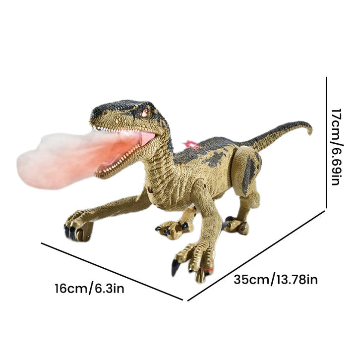 Zdalny interaktywny dinozaur z zacinającą mgłą - RoboRex-Velociraptor 22 cm - Niebieski-Trend Polska