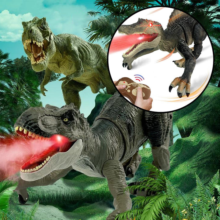Zdalny interaktywny dinozaur z zacinającą mgłą - RoboRex-Velociraptor 22 cm - Niebieski-Trend Polska