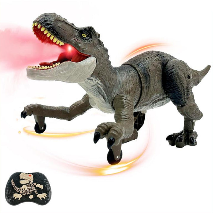 Zdalny interaktywny dinozaur z zacinającą mgłą - RoboRex-Velociraptor 22 cm - Niebieski-Trend Polska