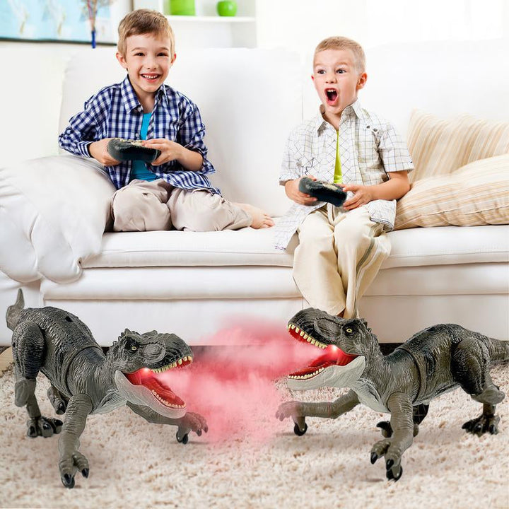 Zdalny interaktywny dinozaur z zacinającą mgłą - RoboRex-Velociraptor 22 cm - Niebieski-Trend Polska