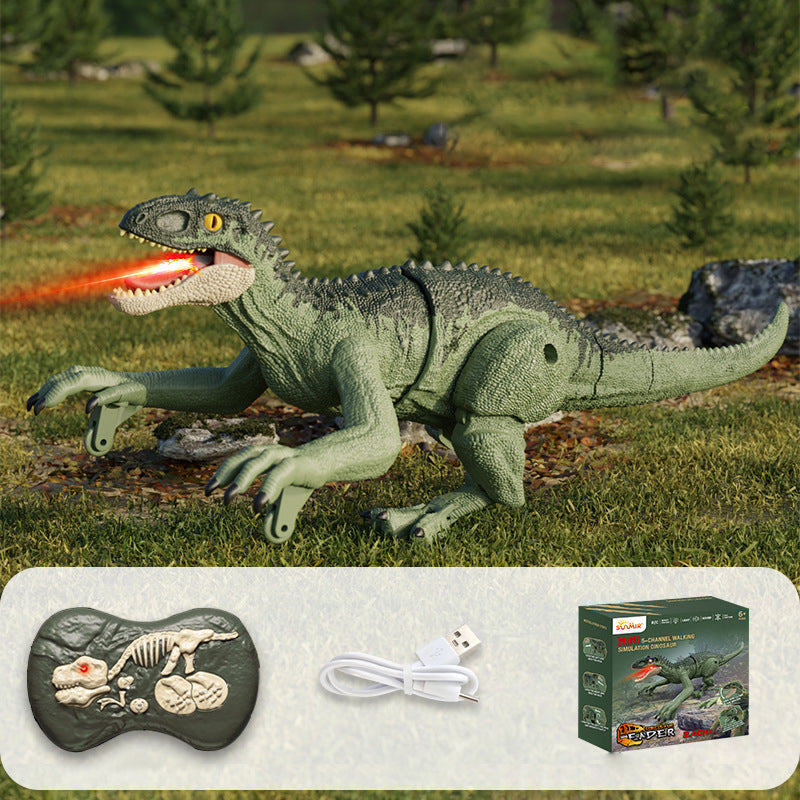 Zdalny interaktywny dinozaur z zacinającą mgłą - RoboRex-Tyrannosaurus Rex 22cm - Zielony-Trend Polska