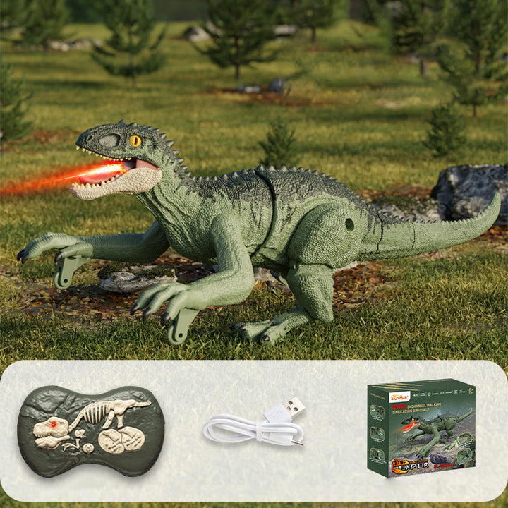 Zdalny interaktywny dinozaur z zacinającą mgłą - RoboRex-Tyrannosaurus Rex 22cm - Zielony-Trend Polska