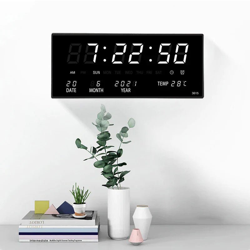 Zegar LED ścienny z efektem lustra – Lumino-Biały-Trend Polska