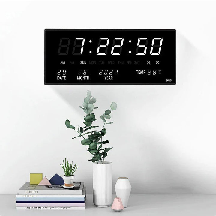 Zegar LED ścienny z efektem lustra – Lumino-Biały-Trend Polska