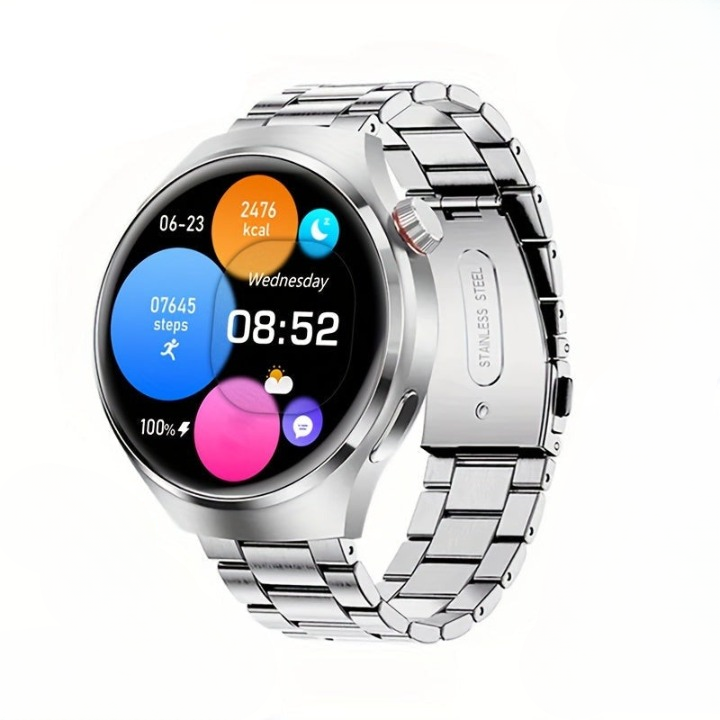 Zegarek NFC Smartwatch dla mężczyzn - Orion-Matowe srebro-Trend Polska