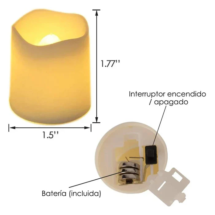 Zestaw 24 LED świec bezpłomieniowych - GlowFlicker-Trend Polska