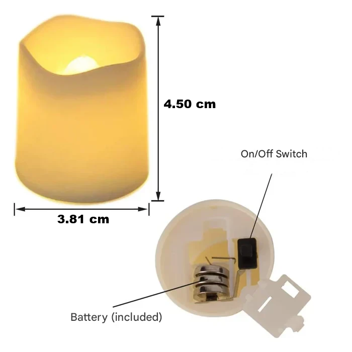 Zestaw 24 LED świec bezpłomieniowych - GlowFlicker
