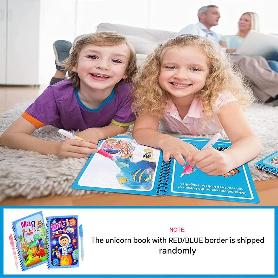 Zestaw 4 wielokrotnego użytku książek do malowania wodą – AquaColor Books-Trend Polska