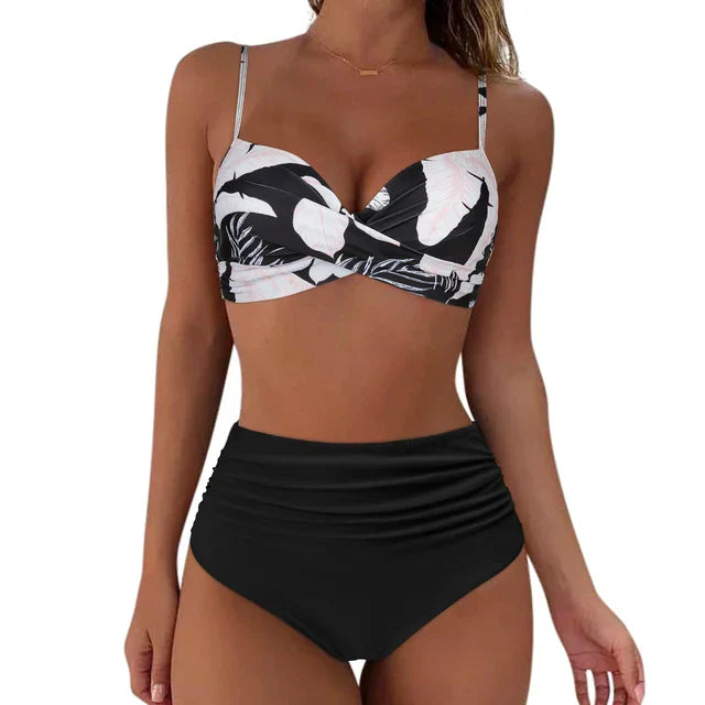 Zestaw bikini - Mila-Czarny Biały/Czarny-S-Trend Polska