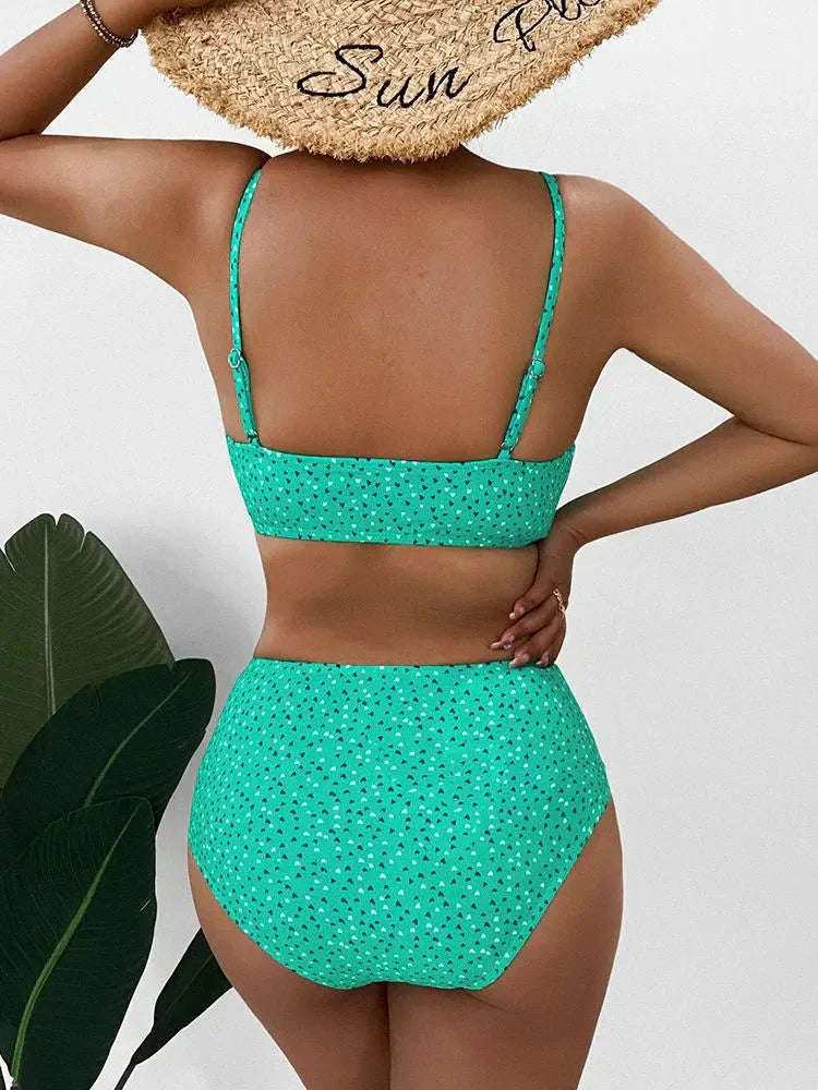 Zestaw bikini z wysokim stanem – Eliva-Bordowy-S-Trend Polska