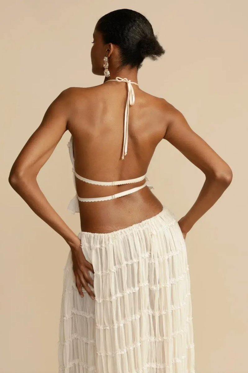 Zestaw Chiffon bez wzorów – Calysta-Biały-S-Trend Polska