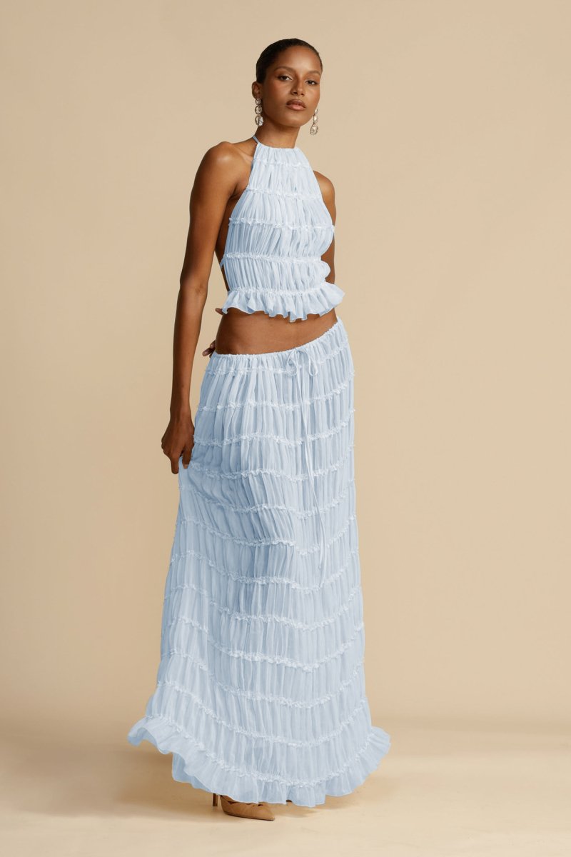 Zestaw Chiffon bez wzorów – Calysta-Biały-S-Trend Polska