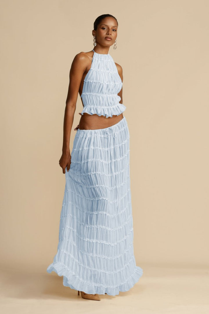 Zestaw Chiffon bez wzorów – Calysta-Biały-S-Trend Polska