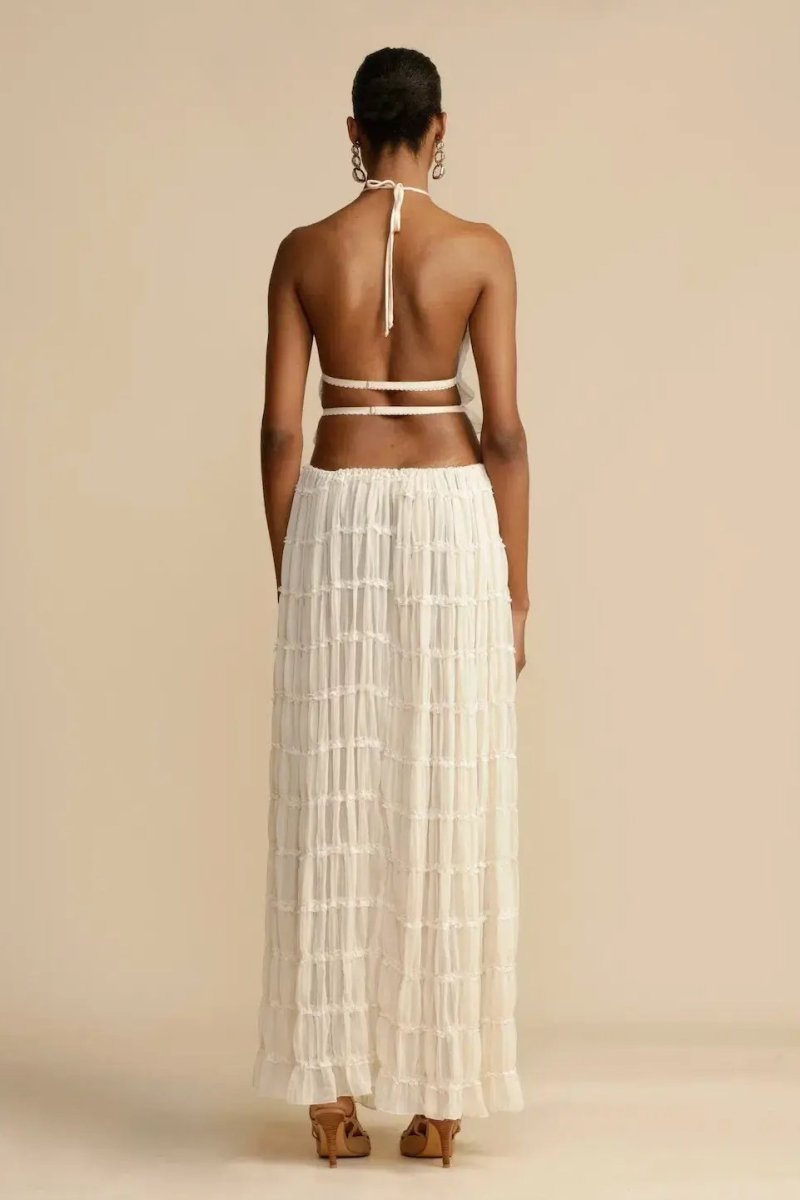 Zestaw Chiffon bez wzorów – Calysta-Biały-S-Trend Polska