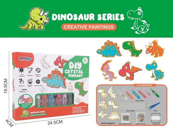 Zestaw do Malowania Breloków DIY – SparkleArt-Dino-Trend Polska