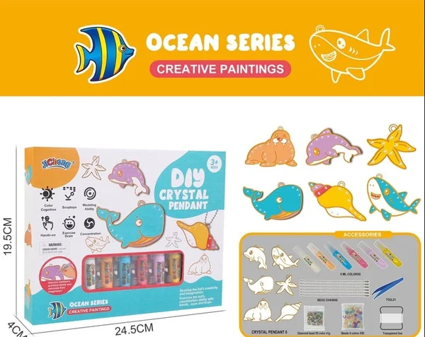 Zestaw do Malowania Breloków DIY – SparkleArt-Ocean-Trend Polska