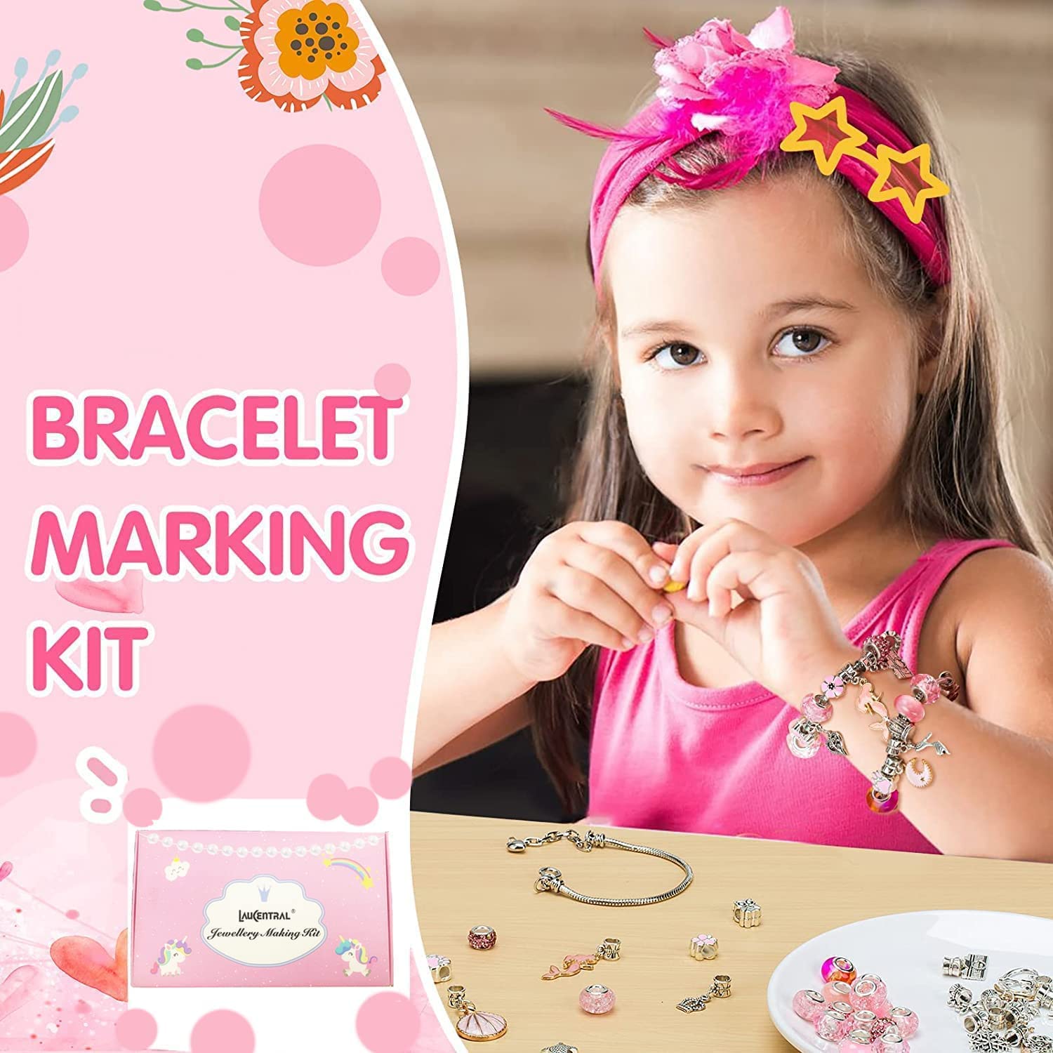 Zestaw do Tworzenia Bransoletek - Crystal Creations Bracelet Kit-Kolorowy - Jednorożec-Trend Polska