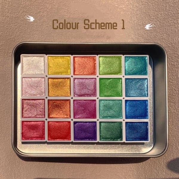 Zestaw Farb Akwarelowych w Wielu Kolorach - ColorCrafter-Schemat kolorów 1-20 kolorów-Trend Polska