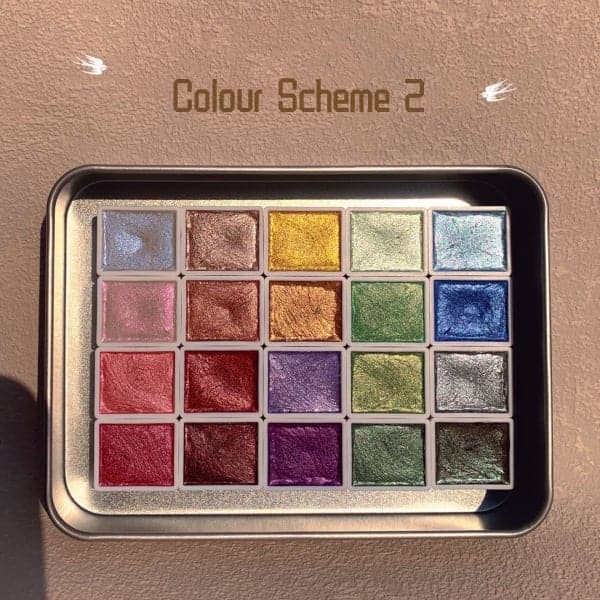 Zestaw Farb Akwarelowych w Wielu Kolorach - ColorCrafter-Schemat kolorów 1-20 kolorów-Trend Polska