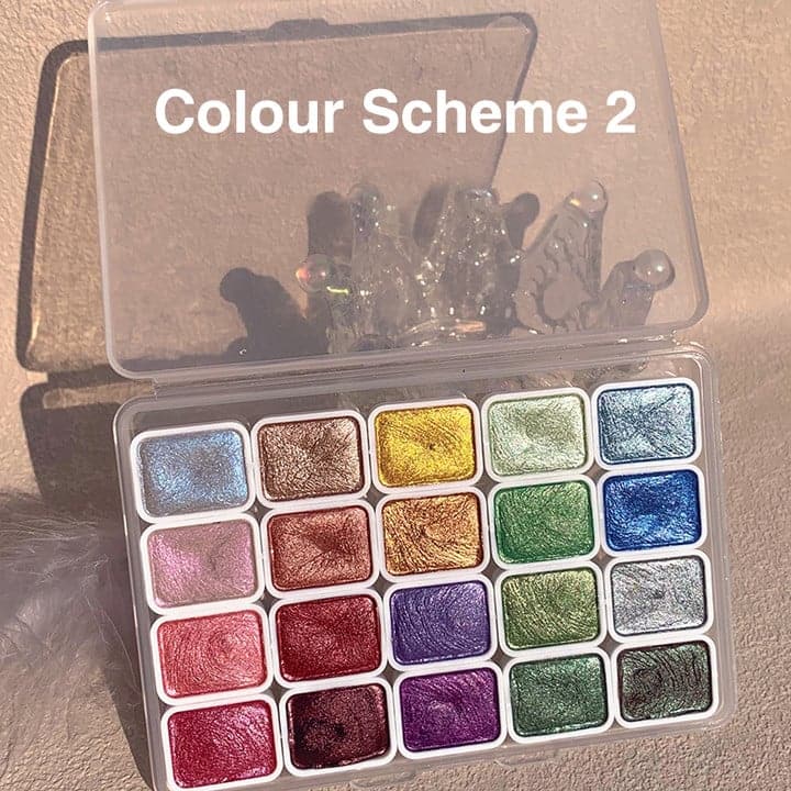 Zestaw Farb Akwarelowych w Wielu Kolorach - ColorCrafter-Schemat kolorów 1-20 kolorów-Trend Polska