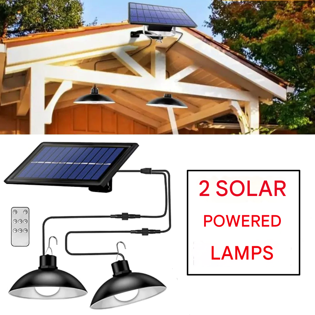 Zestaw Lamp LED solarnych bezprzewodowych z pilotem – TwinRay-Trend Polska
