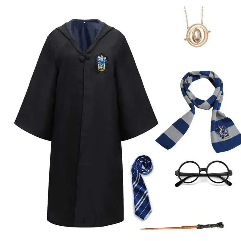 Zestaw przebranie dla dziecka – WizardWay-Niebieski + akcesoria-115 cm-Trend Polska