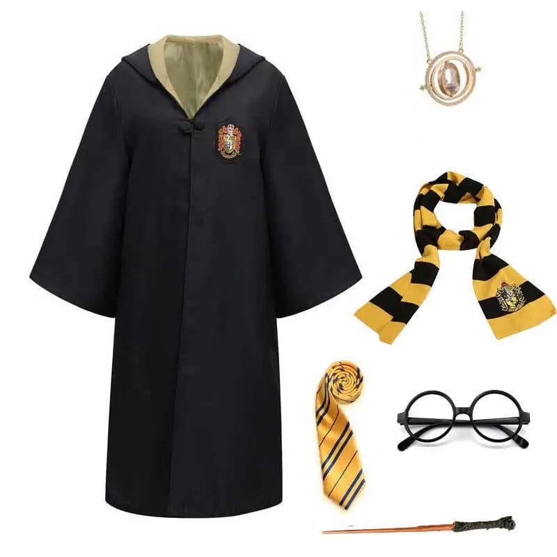 Zestaw przebranie dla dziecka – WizardWay-Żółty + akcesoria-115 cm-Trend Polska